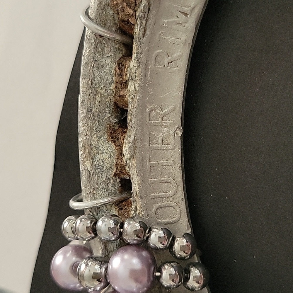 Bejeweled Horseshoe with Authentic Dirty Track Horseshoe - Picture 8 of 8